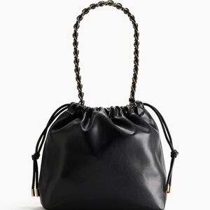 Elegant Black Drawstring Women's Bag